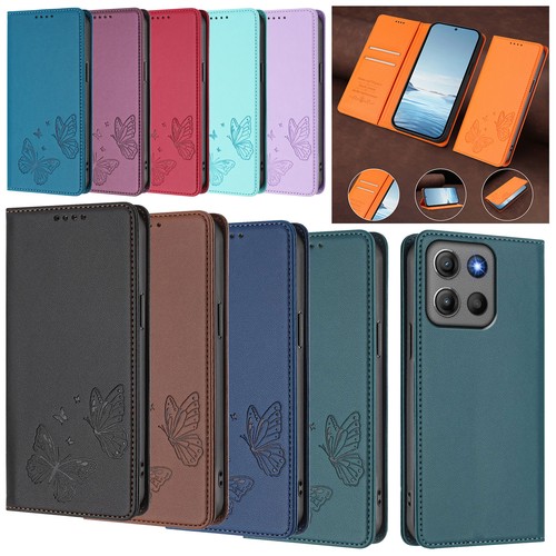 Folded leather wallet phone - folded,