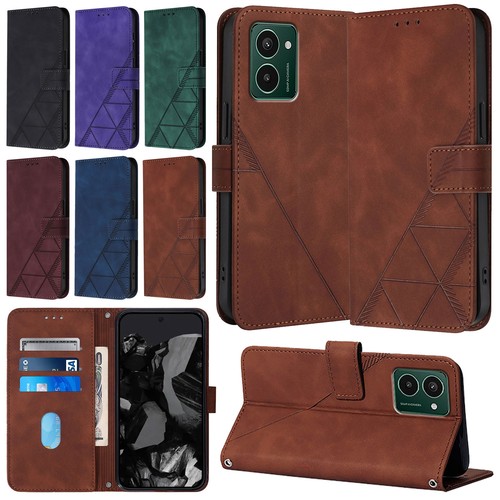 Folded wallet leather phone - folded,