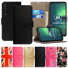 Leather Flip Case For Moto G8