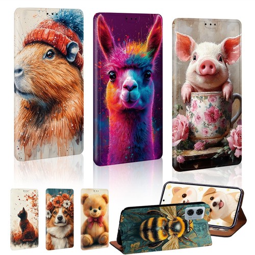 Watercolour farm print leather - farm,