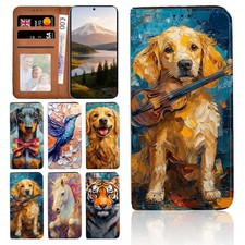 Vibrant Wildlife Print Leather